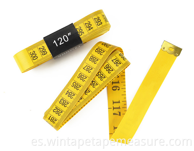 Tamaño personalizado 120 pulgadas Fibra de vidrio Amarillo 3M Cinta métrica Paño Medida de altura Regla suave Nombres de empresas de marketing con logotipo